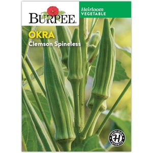 image:imageBurpee Clemson Spineless Okra Seeds  Classic HighYield Variety