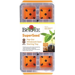 image:imageBurpee SuperSeed Seed Starting Tray  36 Cell Reusable Seed Starter Tray  for Starting Vegetable Flower amp Herb Seeds  Indoor Grow Kit for Plant Seedlings  for Germination Success8 Cells