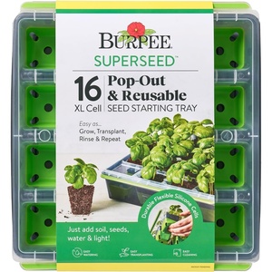 image:imageBurpee SuperSeed Seed Starting Tray  36 Cell Reusable Seed Starter Tray  for Starting Vegetable Flower amp Herb Seeds  Indoor Grow Kit for Plant Seedlings  for Germination Success16 Cells