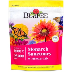 image:imageBurpee Wildflower 25000 Bulk 1 Bag 18 Varieties of NonGMO Flower Seeds Pollinator Garden Pollinator MixMonarch Sanctuary Mix