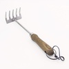 image:imageBurpee 12 Stainless Steel Weeder  Durable Long Lasting Garden Tool  Leather Wrist Strap 5 Handle OakWalnut