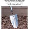 image:imageBurpee 26 Stainless Steel Durable Trowel with 20 Long Handle 6 Shovel Head  Leather Strap for Hanging Storage  10 Year Garden Tool Warranty