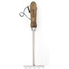 image:imageBurpee 12 Stainless Steel Weeder  Durable Long Lasting Garden Tool  Leather Wrist Strap 5 Handle OakWalnut
