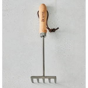 image:imageBurpee 12 Stainless Steel Weeder  Durable Long Lasting Garden Tool  Leather Wrist Strap 5 Handle OakOak